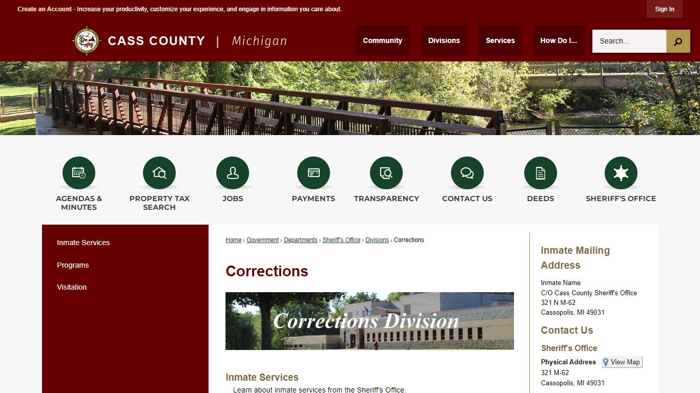 Corrections | Cass County, MI