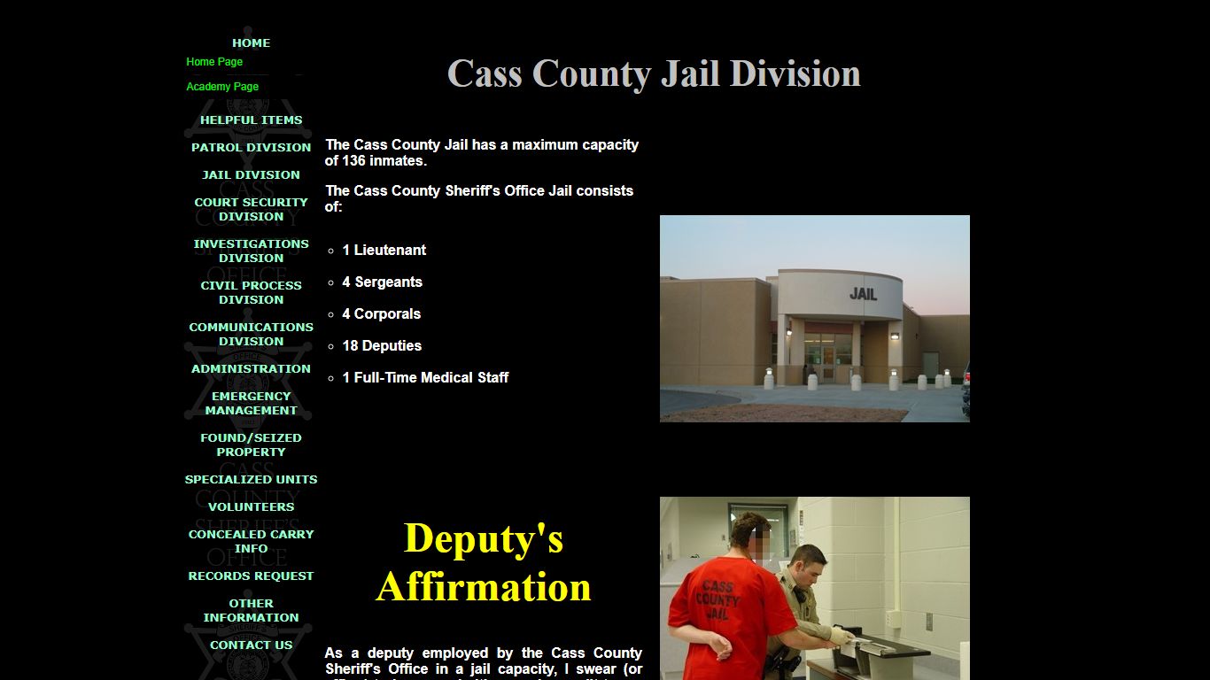 Cass County Jail Division - Cass County Sheriffs Office